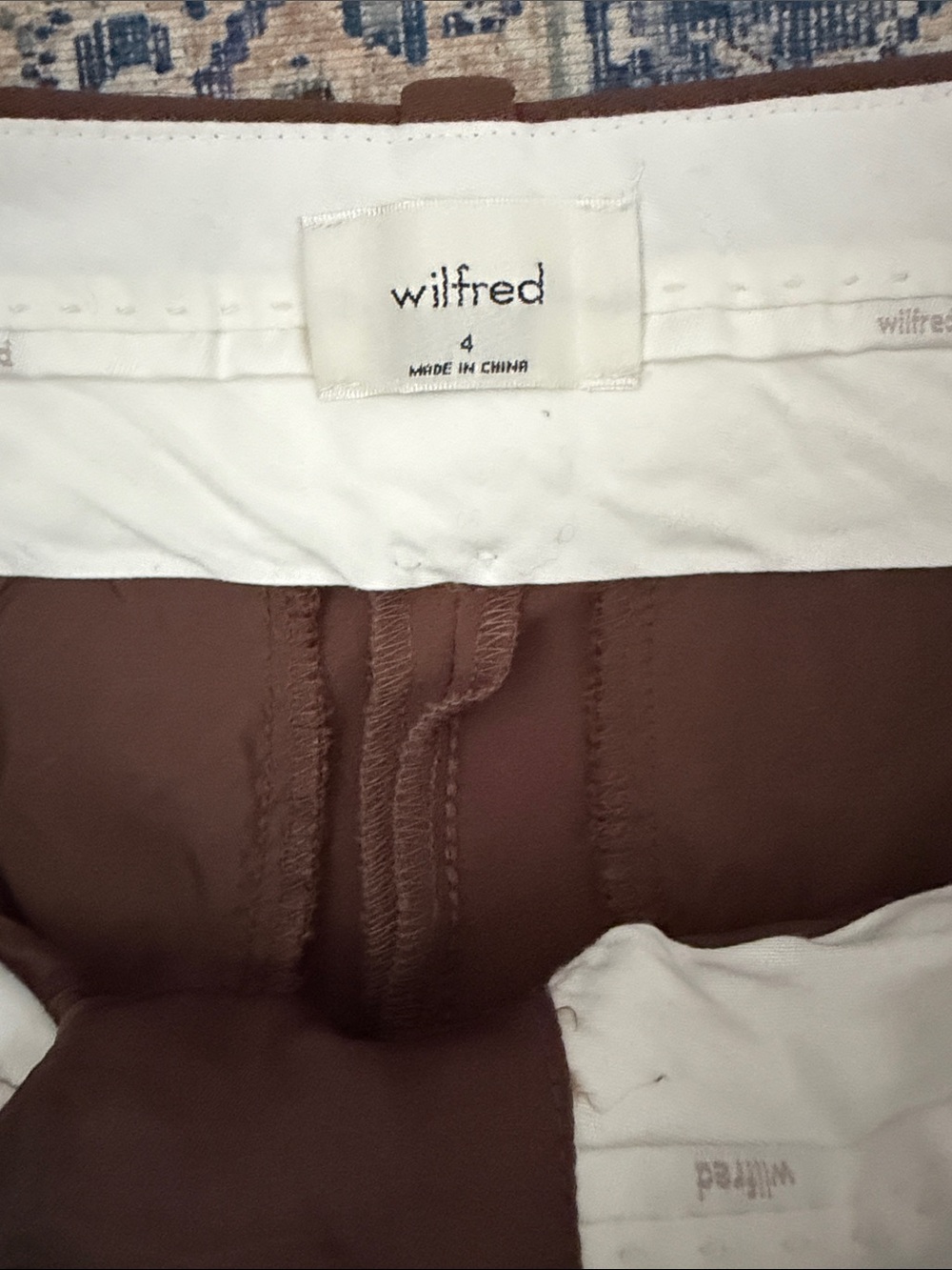 ARITZIA WILFRED Effortless Pants Brown Wide-Leg Women's Trousers Size 4 - Picture 2 of 6